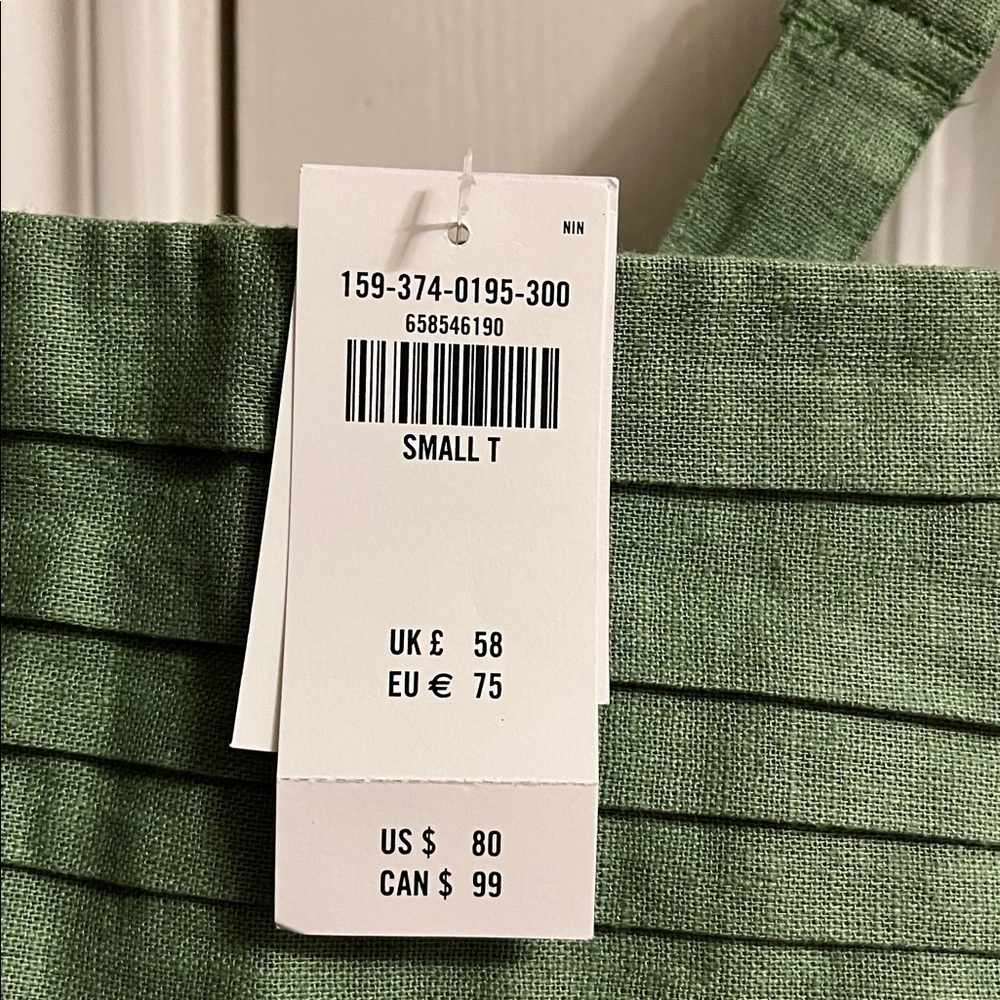 Women’s New Abercrombie and Fitch Green Skort Linen Cotton Blend Size ST - Picture 4 of 4